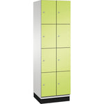 C+P Schließfachschrank Cambio mit Sockel 600 x 1.950 x 525 mm (B x H x T) 8 Fächer lichtgrau – Produktbild 3
