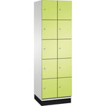 C+P Schließfachschrank Cambio mit Sockel 600 x 1.950 x 525 mm (B x H x T) 10 Fächer lichtgrau – Produktbild 3