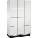 C+P Schließfachschrank Cambio mit Sockel 1.200 x 1.950 x 525 mm (B x H x T) 12 Fächer lichtgrau – Produktbild 4