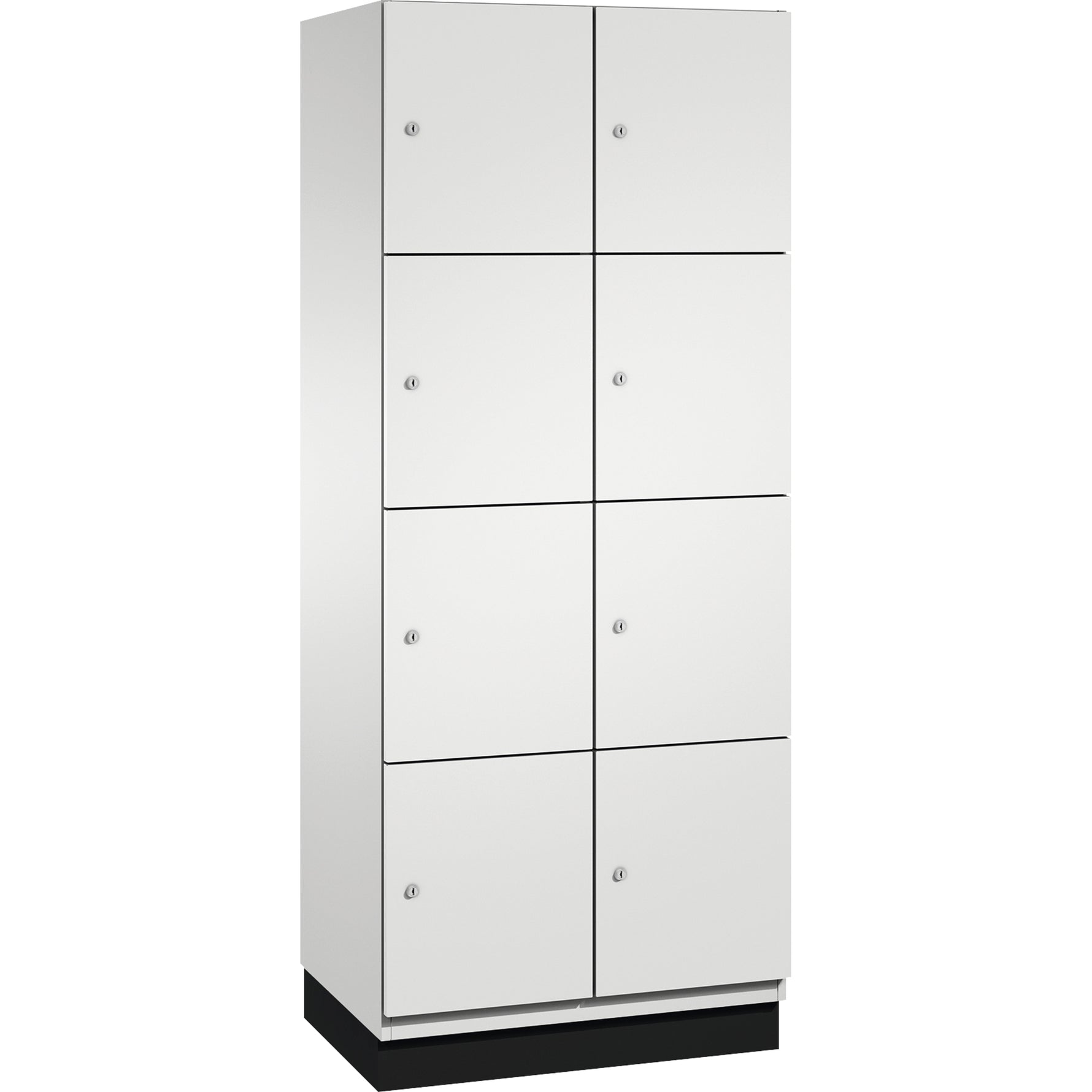 C+P Schließfachschrank Cambio mit Sockel 800 x 1.950 x 525 mm (B x H x T) 8 Fächer lichtgrau – Produktbild 4