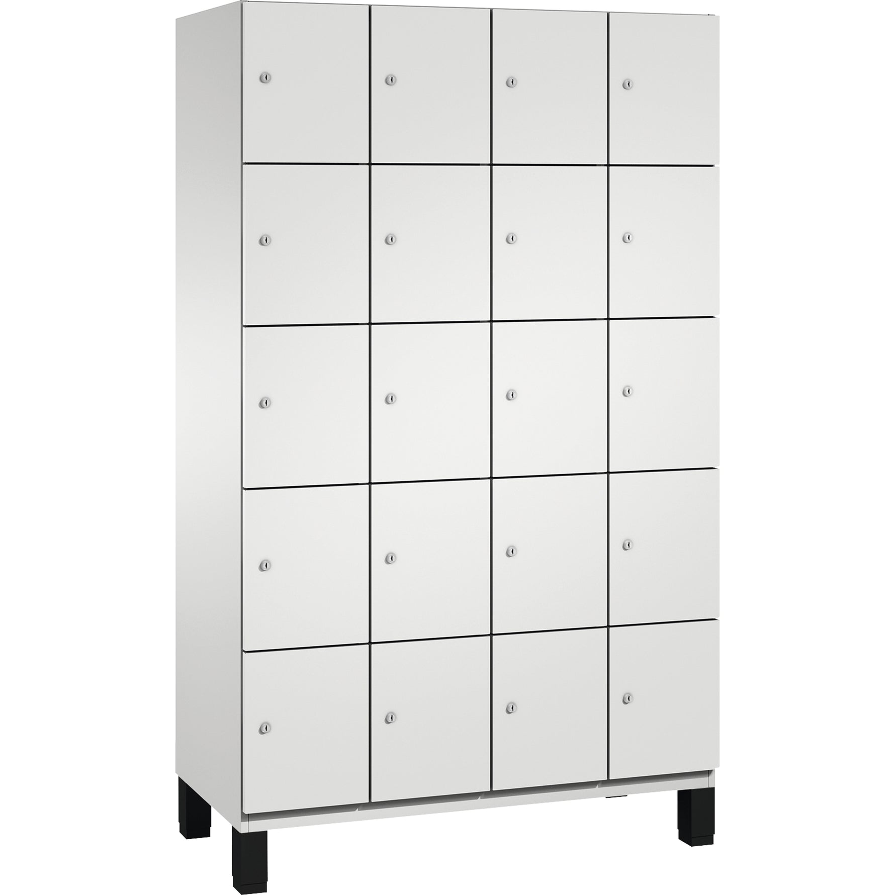 C+P Schließfachschrank Cambio 1.200 x 1.980 x 525 mm (B x H x T) 20 Fächer lichtgrau – Produktbild 5