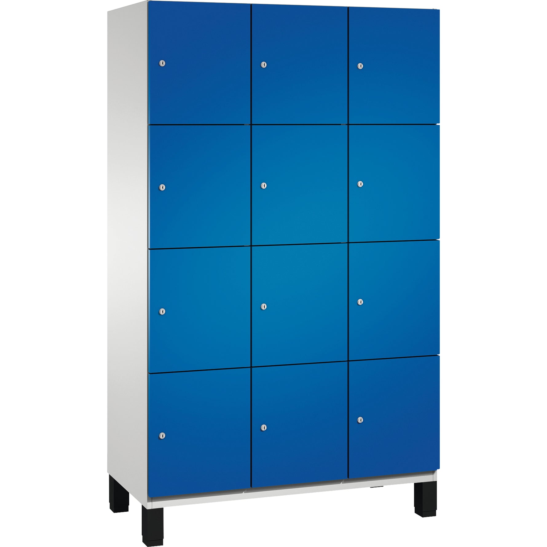 C+P Schließfachschrank Cambio 1.200 x 1.980 x 525 mm (B x H x T) 12 Fächer lichtgrau