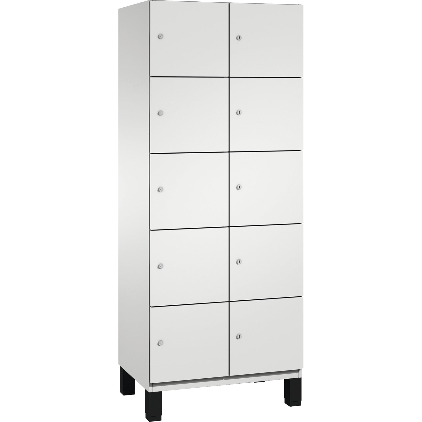 C+P Schließfachschrank Cambio 800 x 1.980 x 525 mm (B x H x T) 10 Fächer lichtgrau
