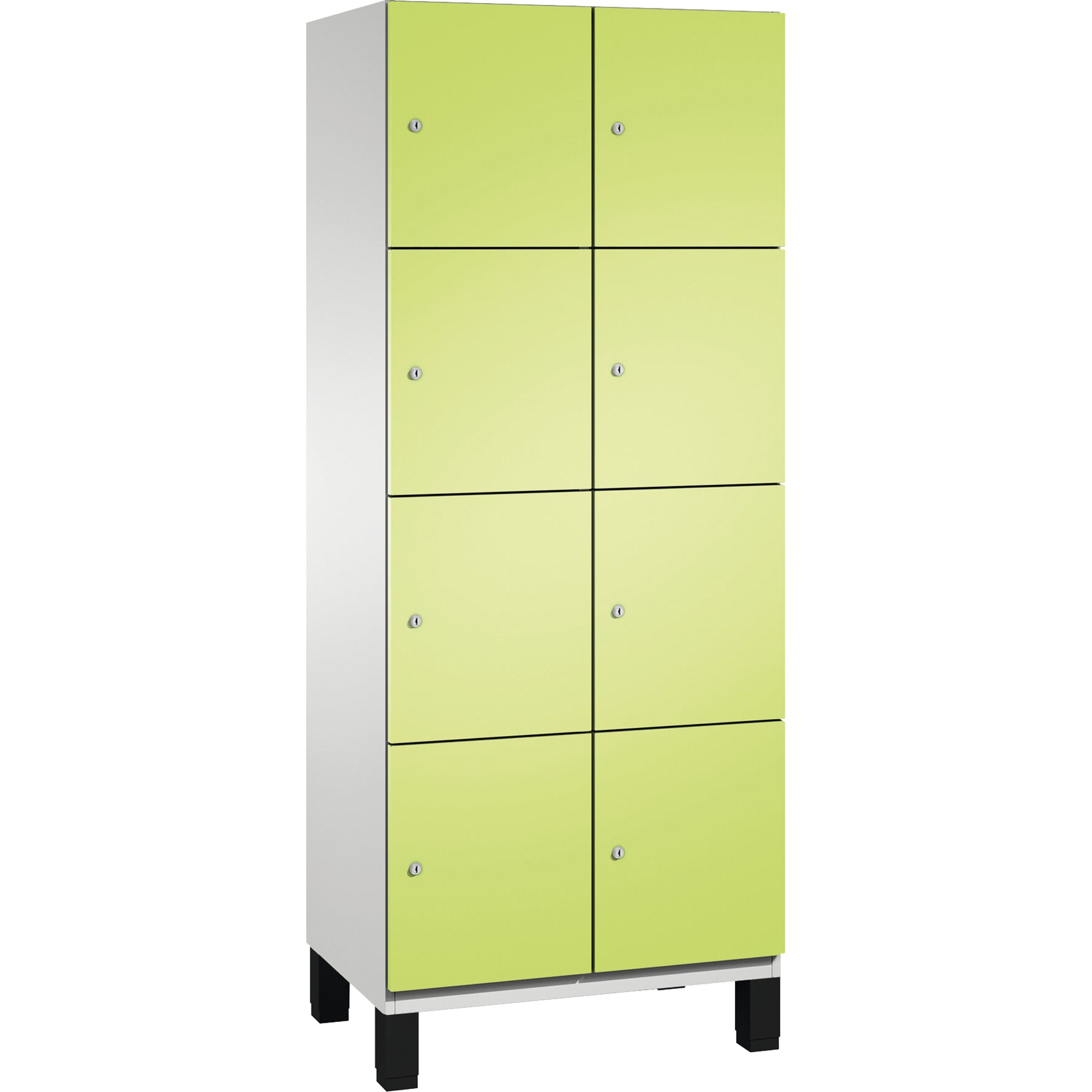 C+P Schließfachschrank Cambio 800 x 1.980 x 525 mm (B x H x T) 8 Fächer lichtgrau – Produktbild 3