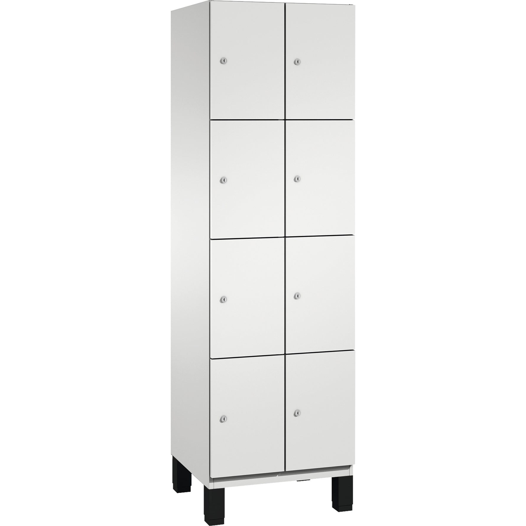 C+P Schließfachschrank Cambio 600 x 1.980 x 525 mm (B x H x T) 8 Fächer lichtgrau – Produktbild 5