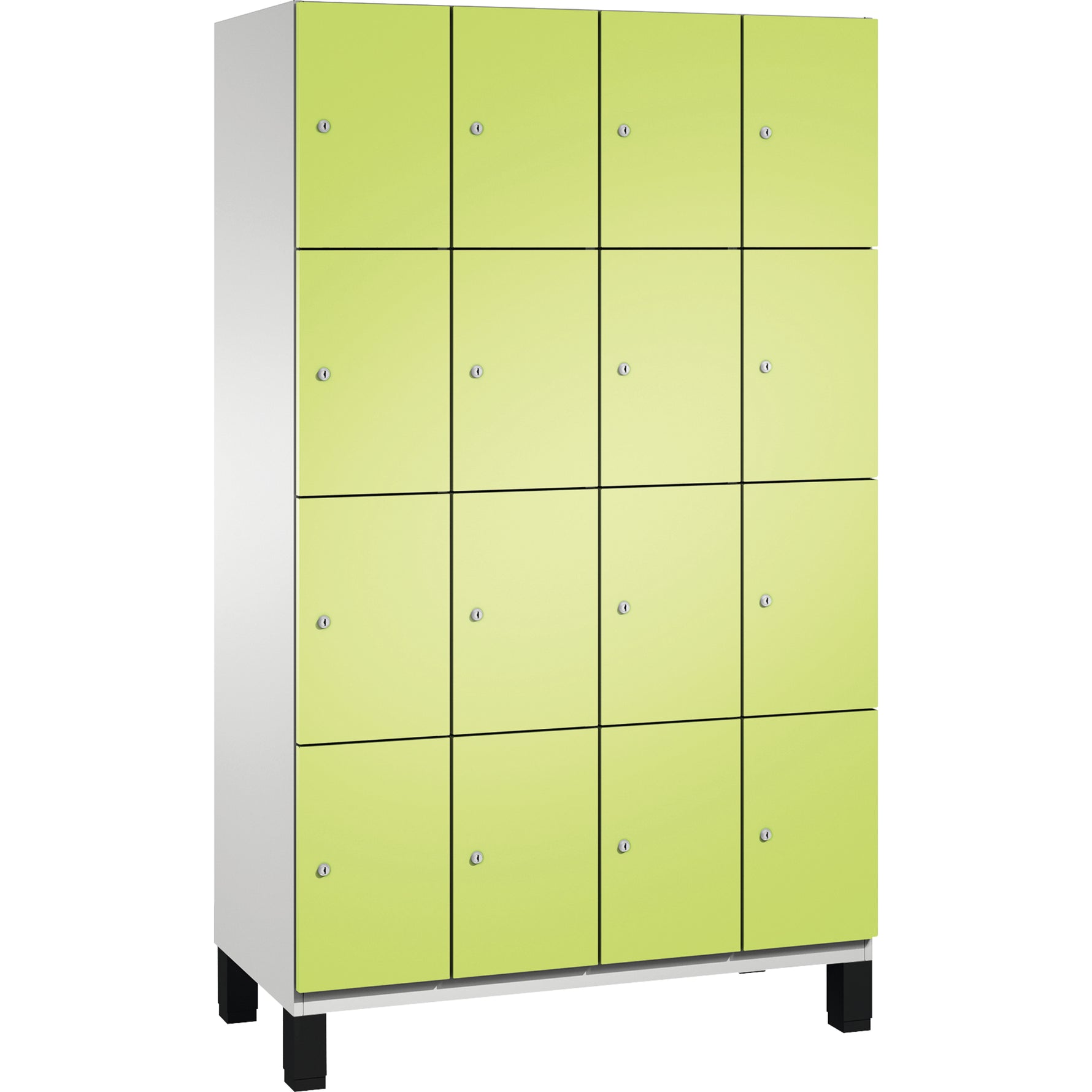 C+P Schließfachschrank Cambio 1.200 x 1.980 x 525 mm (B x H x T) 16 Fächer lichtgrau – Produktbild 3