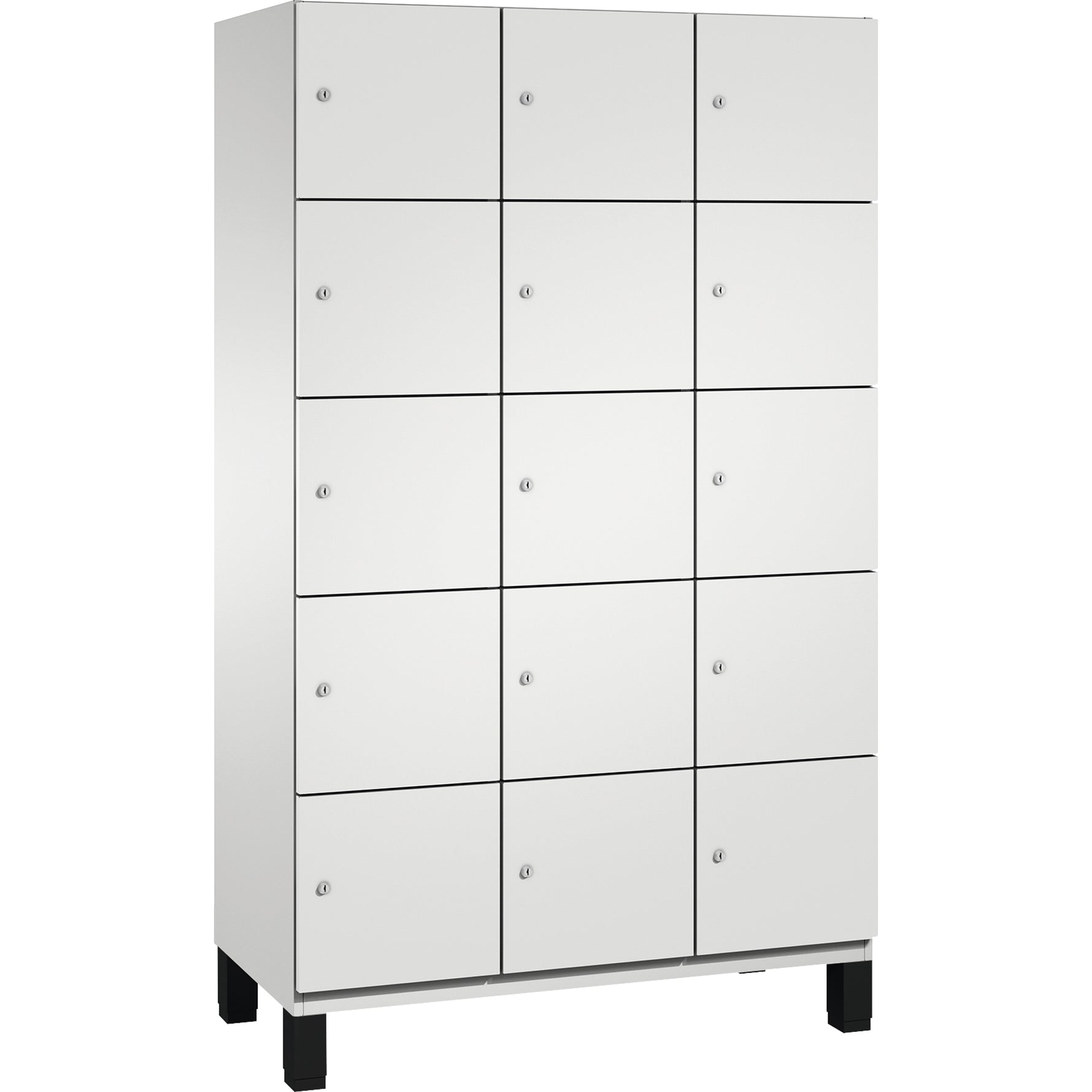 C+P Schließfachschrank Cambio 1.200 x 1.980 x 525 mm (B x H x T) 15 Fächer lichtgrau – Produktbild 5