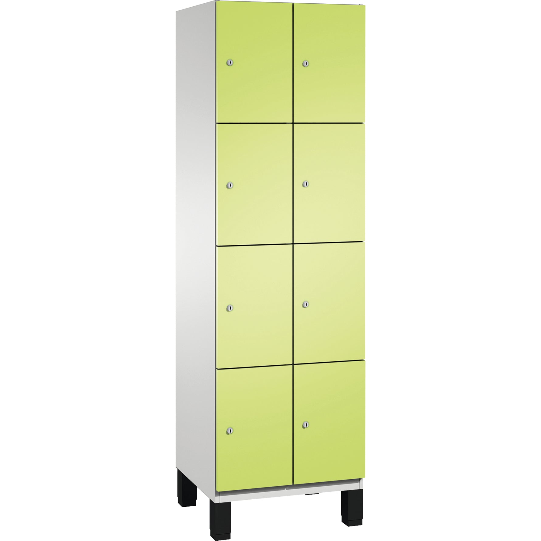 C+P Schließfachschrank Cambio 600 x 1.980 x 525 mm (B x H x T) 8 Fächer lichtgrau – Produktbild 3
