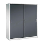 C+P Schiebetürenschrank Acurado 2 x 5 Ordnerhöhen 1.600 x 1.950 x 500 mm (B x H x T) lichtgrau