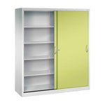 C+P Schiebetürenschrank Acurado 2 x 5 Ordnerhöhen 1.600 x 1.950 x 500 mm (B x H x T) lichtgrau