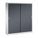 C+P Schiebetürenschrank Acurado 2 x 5 Ordnerhöhen 1.600 x 1.950 x 400 mm (B x H x T) lichtgrau