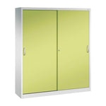 C+P Schiebetürenschrank Acurado 2 x 5 Ordnerhöhen 1.600 x 1.950 x 400 mm (B x H x T) lichtgrau