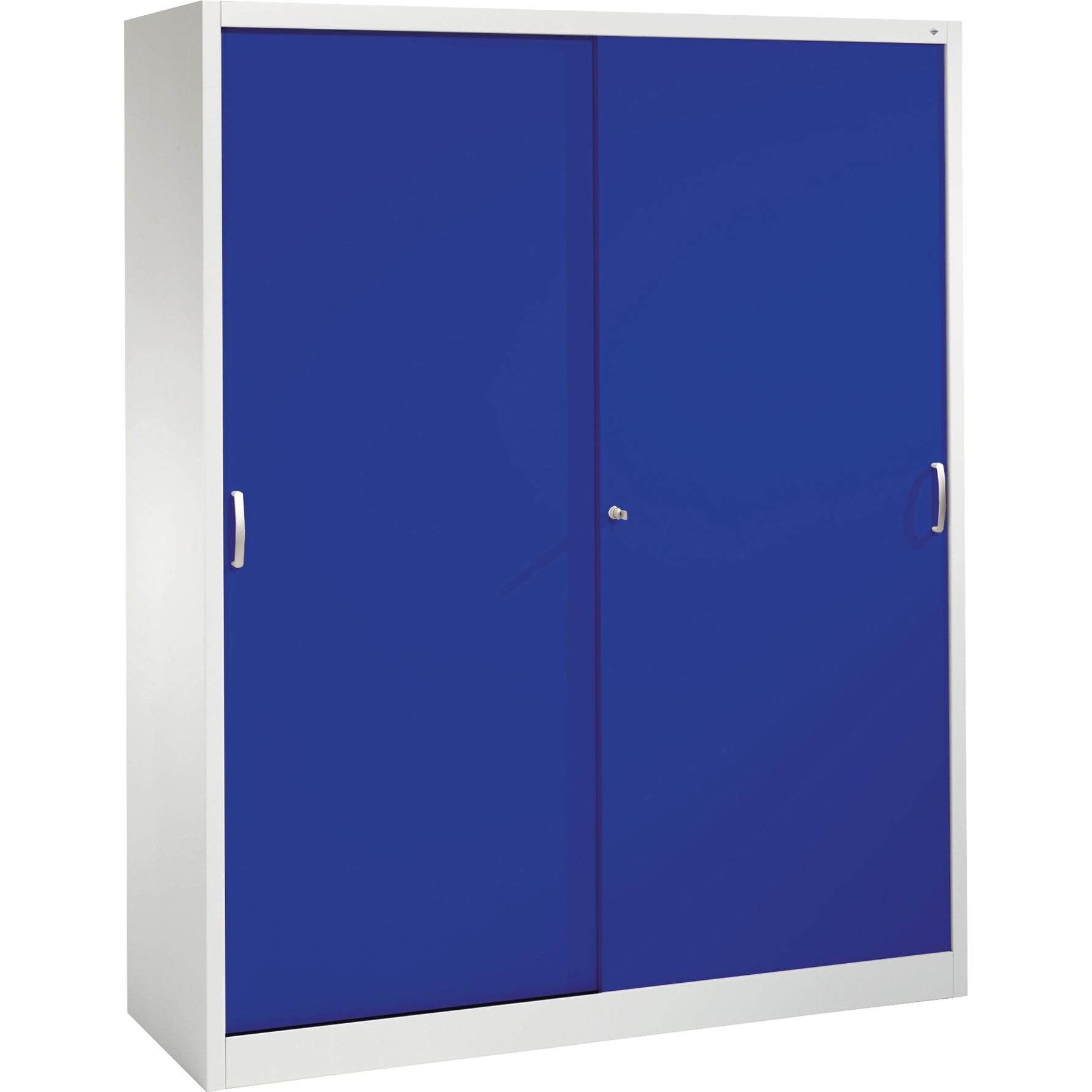 C+P Schiebetürenschrank Acurado 2 x 5 Ordnerhöhen 1.600 x 1.950 x 500 mm (B x H x T) lichtgrau – Produktbild 3