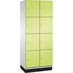 C+P Schließfachschrank Cambio mit Sockel 800 x 1.950 x 525 mm (B x H x T) 8 Fächer lichtgrau – Produktbild 3