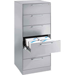C+P Karteischrank Asisto 562 x 1.298 x 600 mm (B x H x T) DIN A5 quer