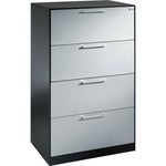 C+P Hängeregistraturschrank Asisto 800 x 1.298 x 600 mm (B x H x T) weißaluminium schwarzgrau