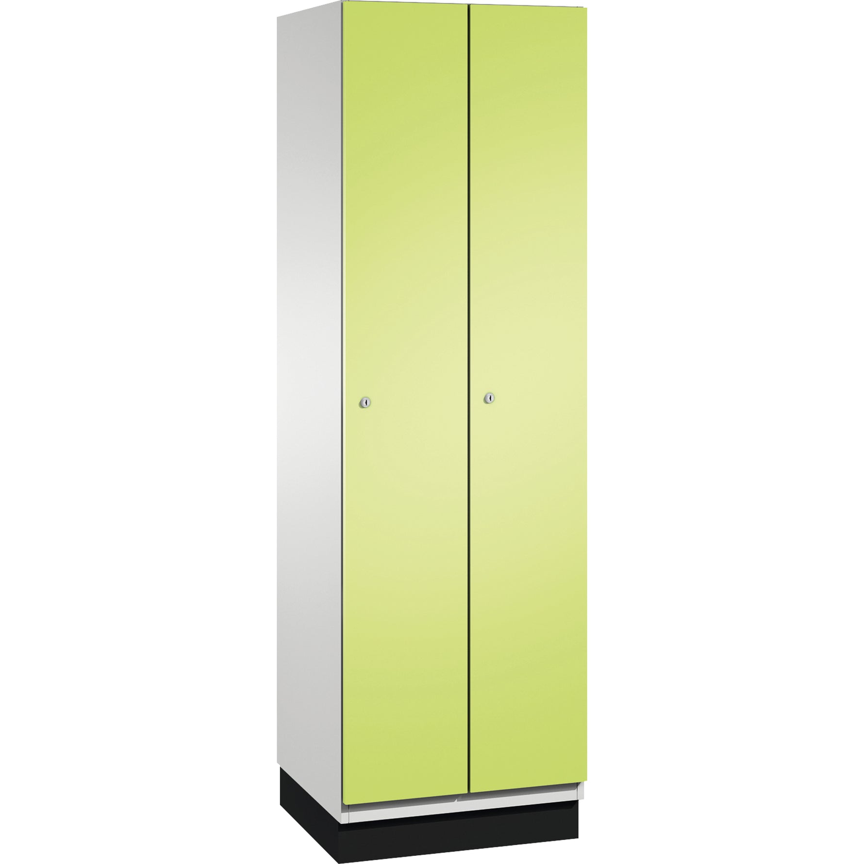 C+P Kleiderspind Cambio mit Sockel 600 x 1.950 x 525 mm (B x H x T) 2 Abteile lichtgrau – Produktbild 3