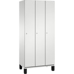 C+P Kleiderspind Cambio mit Standfuß 900 x 1.980 x 525 mm (B x H x T) 3 Abteile lichtgrau – Produktbild 4