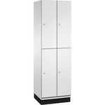C+P Kleiderspind Cambio 4 Fächer mit Sockel 600 x 1.950 x 525 mm (B x H x T) lichtgrau – Produktbild 4