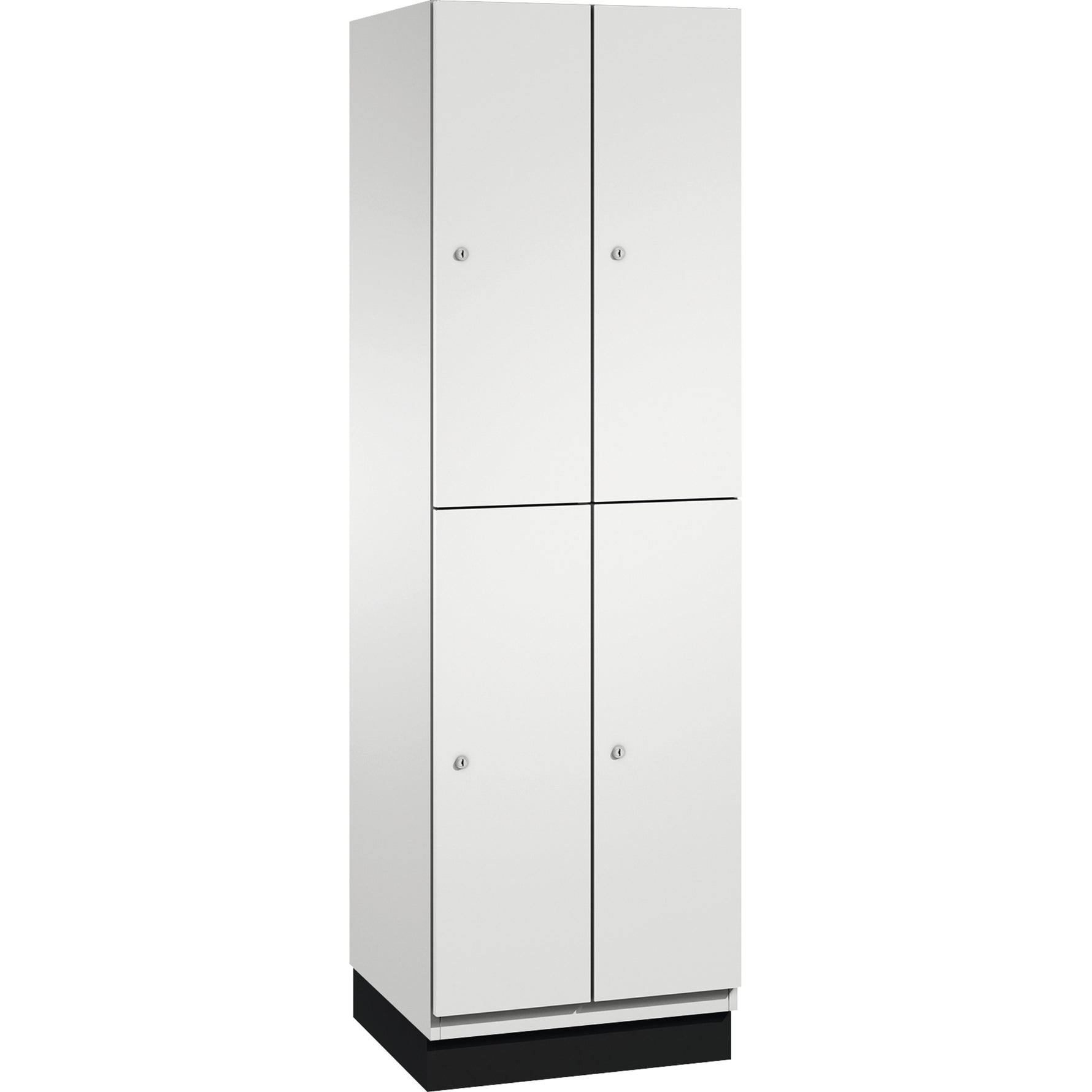C+P Kleiderspind Cambio 4 Fächer mit Sockel 600 x 1.950 x 525 mm (B x H x T) lichtgrau – Produktbild 4