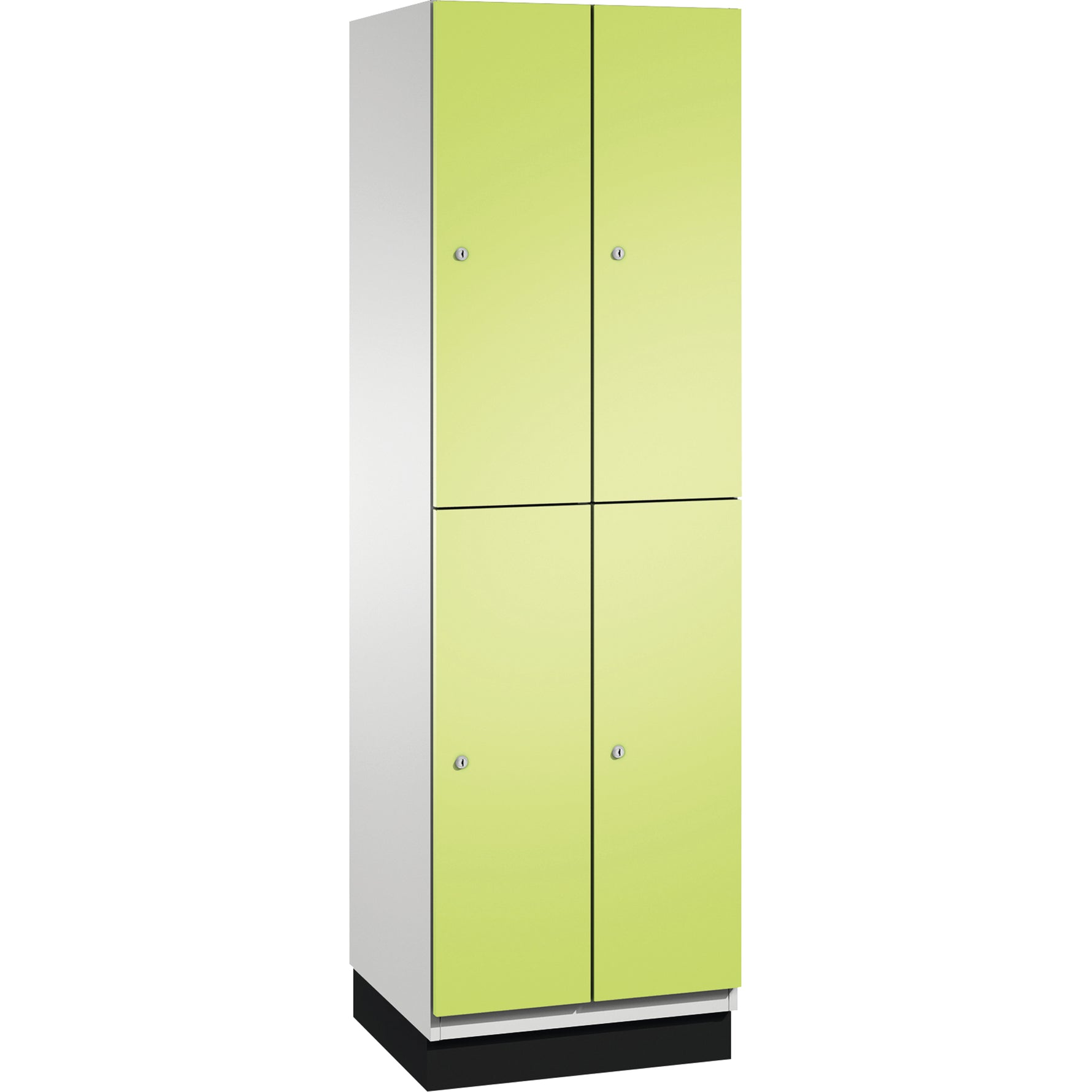 C+P Kleiderspind Cambio 4 Fächer mit Sockel 600 x 1.950 x 525 mm (B x H x T) lichtgrau – Produktbild 3