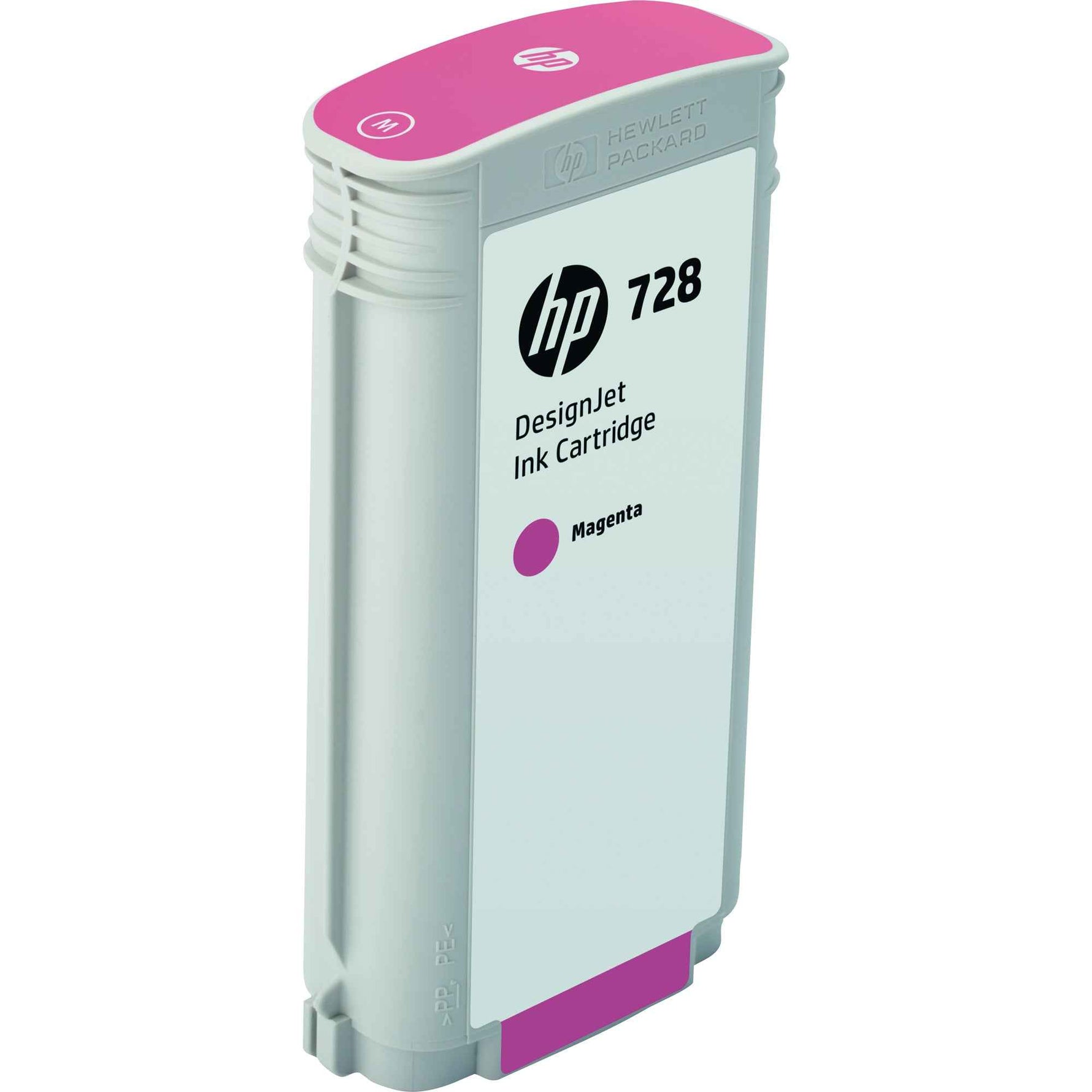 Hochwertige HP Tintenpatrone 728 magenta für Drucker, zeigt die Tintenpatrone in einer klaren Ansicht.