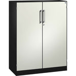 C+P Flügeltürenschrank Asisto 1.000 x 1.310 x 435 mm (B x H x T) schwarzgrau