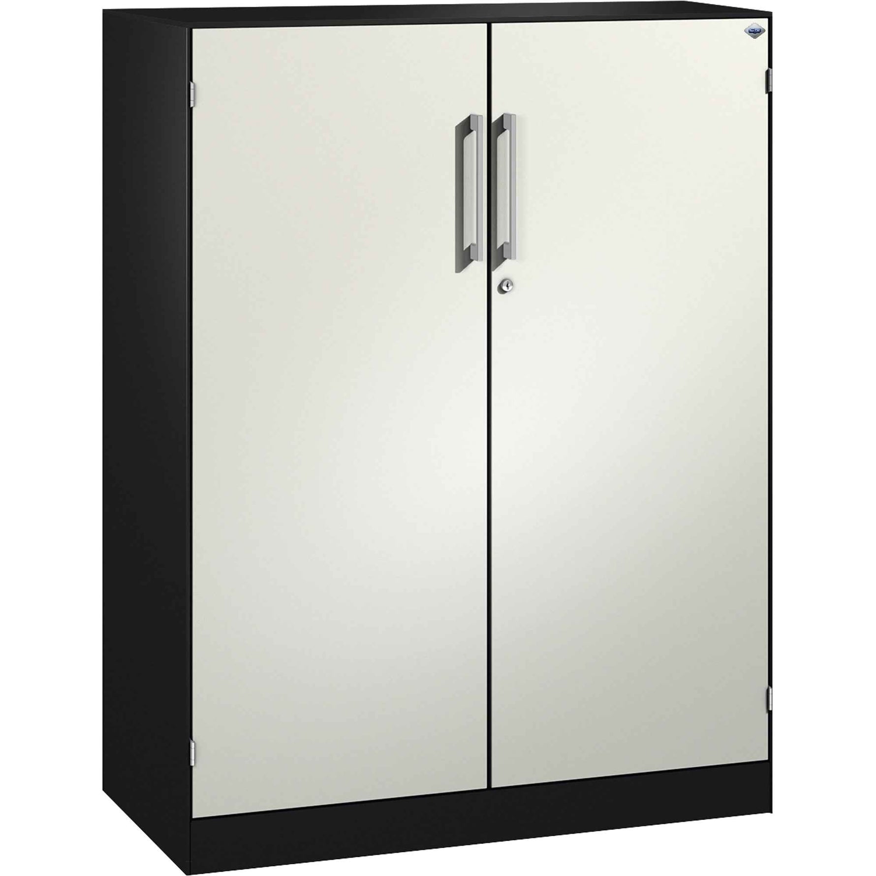C+P Flügeltürenschrank Asisto 1.000 x 1.310 x 435 mm (B x H x T) schwarzgrau