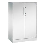 C+P Flügeltürenschrank Asisto 800 x 1.310 x 435 mm (B x H x T) lichtgrau