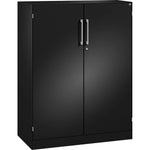 C+P Flügeltürenschrank Asisto 1.000 x 1.310 x 435 mm (B x H x T) schwarzgrau