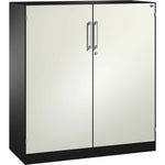 C+P Flügeltürenschrank Asisto 1.200 x 1.310 x 435 mm (B x H x T) schwarzgrau