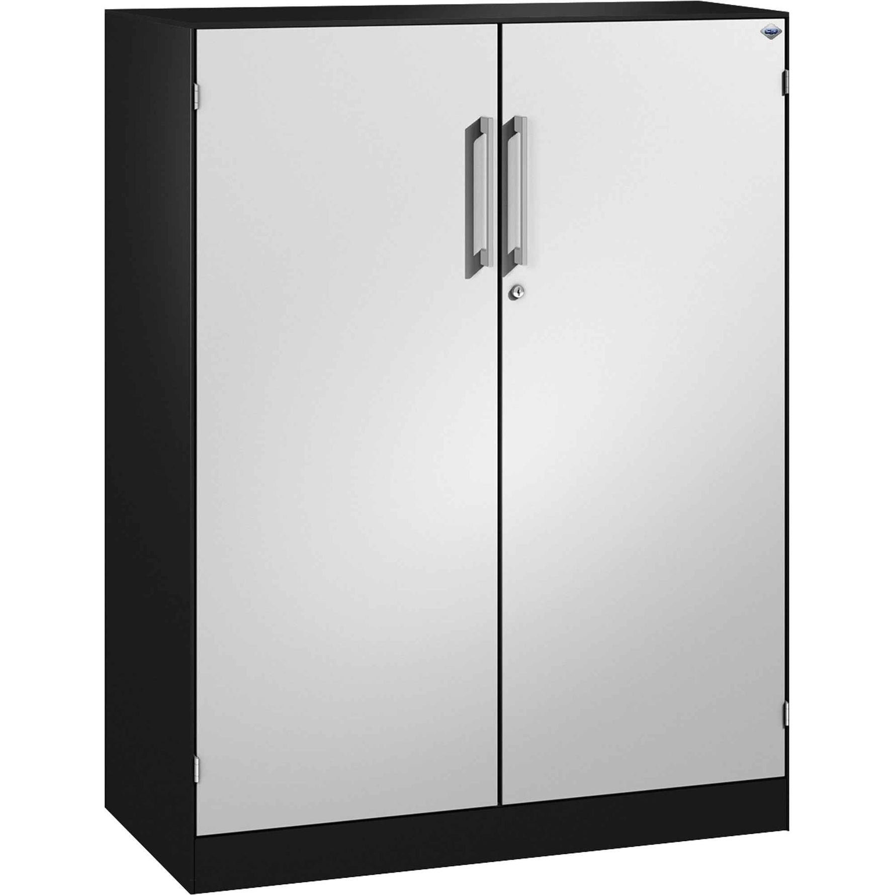 C+P Flügeltürenschrank Asisto 1.000 x 1.310 x 435 mm (B x H x T) schwarzgrau
