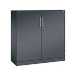 C+P Flügeltürenschrank Asisto 1.200 x 1.310 x 435 mm (B x H x T) schwarzgrau
