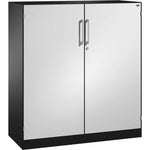 C+P Flügeltürenschrank Asisto 1.200 x 1.310 x 435 mm (B x H x T) schwarzgrau