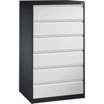 C+P Karteischrank Acurado 787 x 1.357 x 590 mm (B x H x T) schwarzgrau