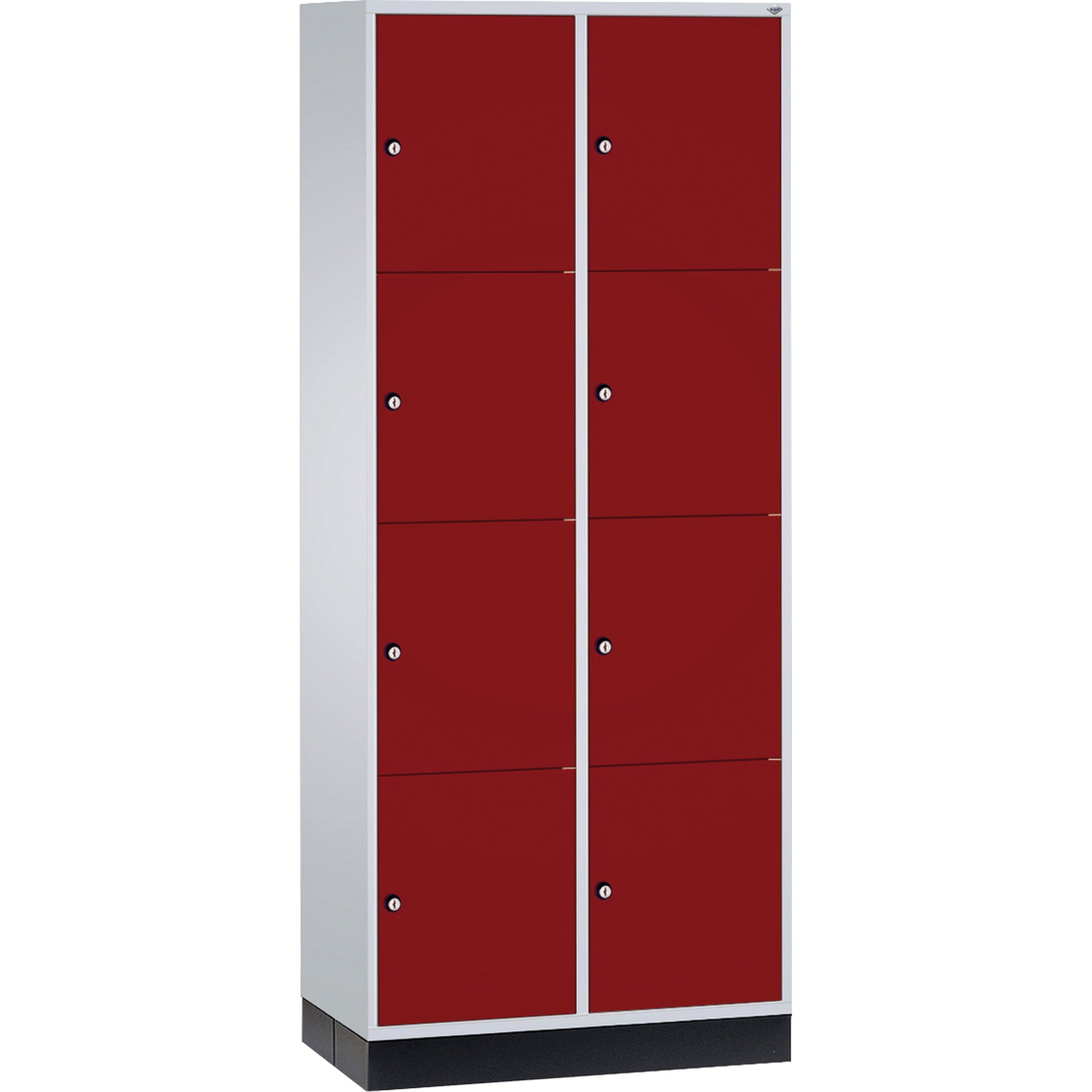 C+P Schließfachschrank Intro XL mit Sockel 820 x 1.950 x 500 mm (B x H x T) 8 Fächer