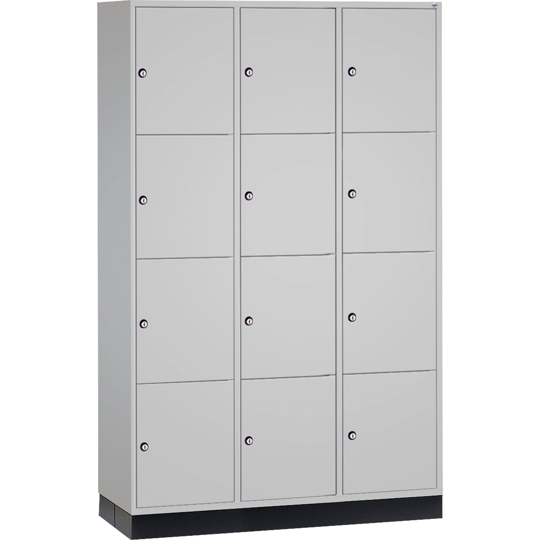 C+P Schließfachschrank Intro XL mit Sockel 1.220 x 1.950 x 500 mm (B x H x T) 12 Fächer – Produktbild 4