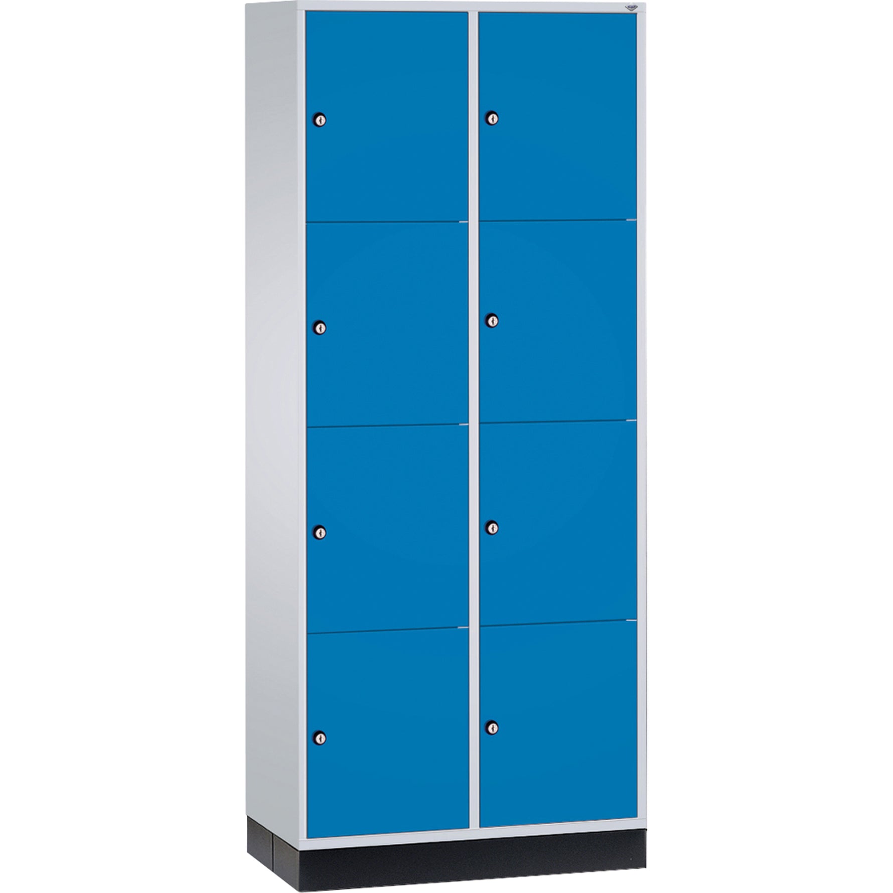 C+P Schließfachschrank Intro XL mit Sockel 820 x 1.950 x 500 mm (B x H x T) 8 Fächer – Produktbild 3
