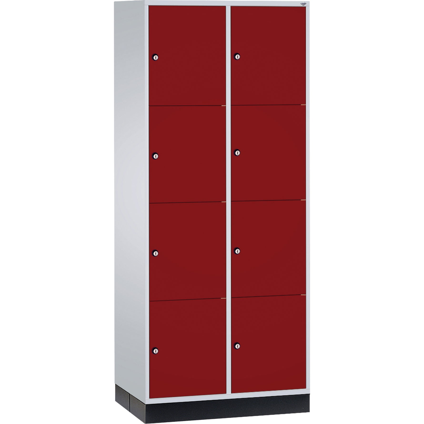 C+P Schließfachschrank Intro XL mit Sockel 820 x 1.950 x 600 mm (B x H x T) 8 Fächer