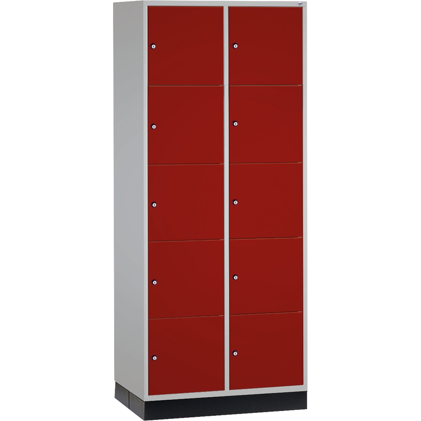 C+P Schließfachschrank Intro XL mit Sockel 820 x 1.950 x 600 mm (B x H x T) 10 Fächer