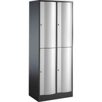 C+P Kleiderspind Resisto mit Sockel 770 x 1.950 x 540 mm (B x H x T) 2 Abteile