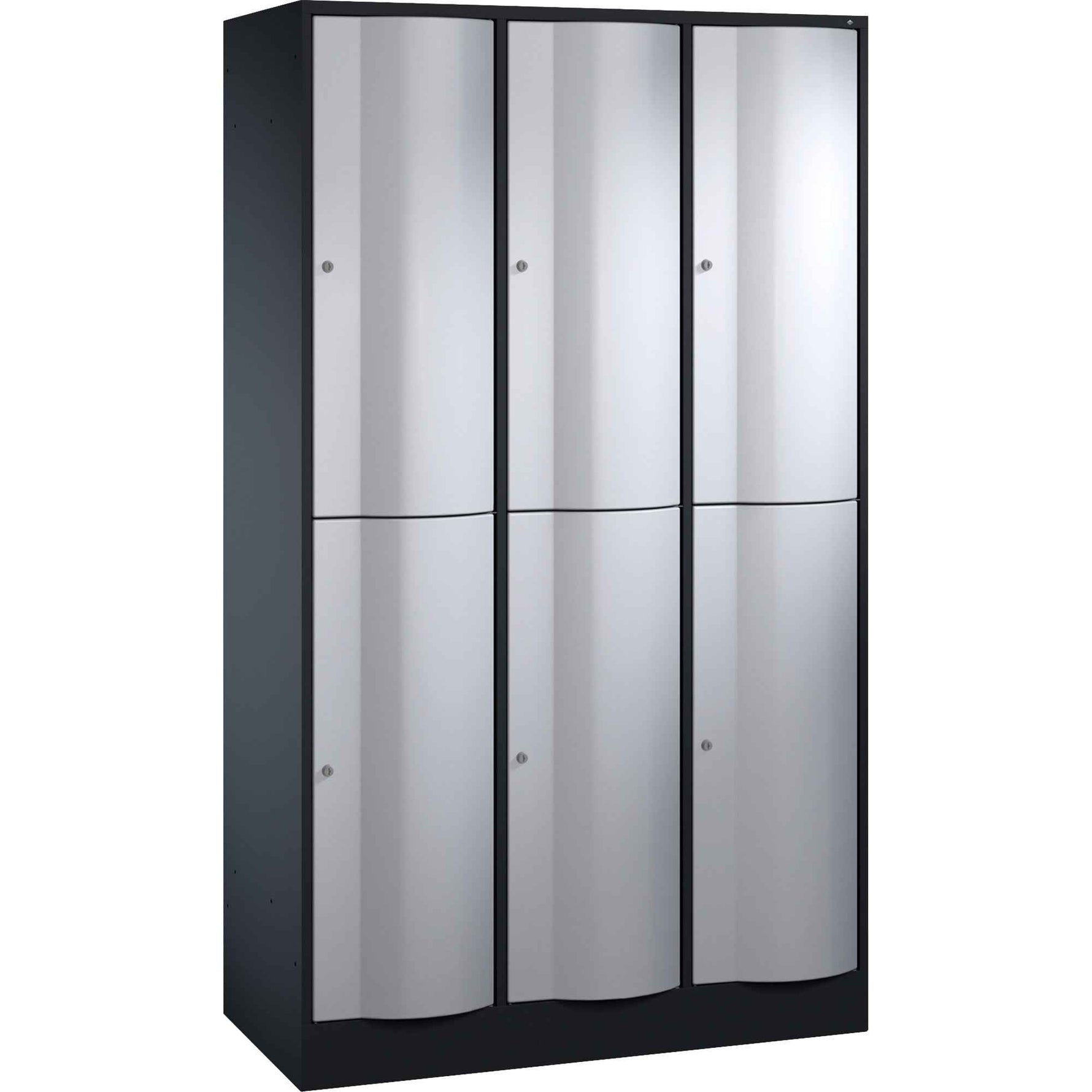 C+P Kleiderspind Resisto mit Sockel 1.150 x 1.950 x 540 mm (B x H x T) 3 Abteile