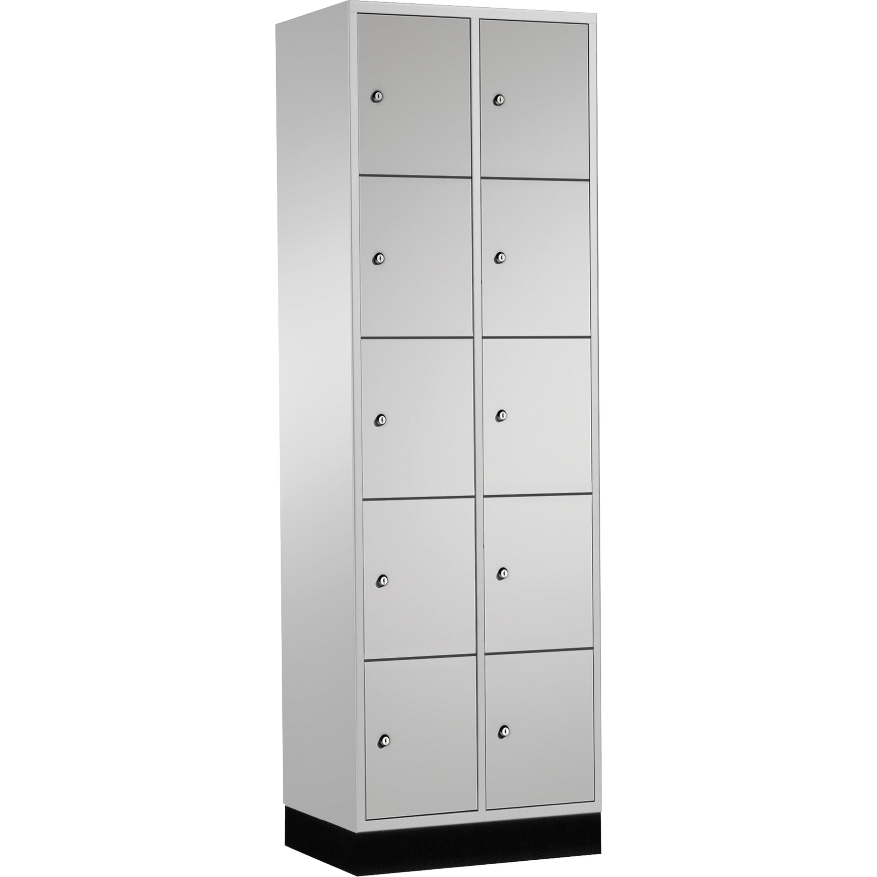 C+P Schließfachschrank Intro mit Sockel 620 x 1.950 x 500 mm (B x H x T) 10 Fächer – Produktbild 2