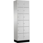 C+P Schließfachschrank Intro mit Sockel 620 x 1.950 x 500 mm (B x H x T) 12 Fächer – Produktbild 2