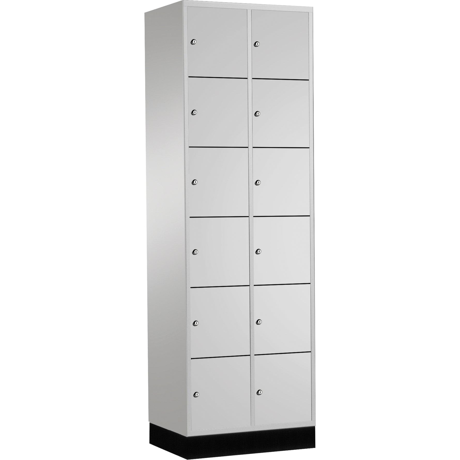 C+P Schließfachschrank Intro mit Sockel 620 x 1.950 x 500 mm (B x H x T) 12 Fächer – Produktbild 2