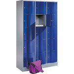 C+P Schließfachschrank Resisto 1.150 x 1.950 x 540 mm (B x H x T) 15 Fächer lichtgrau