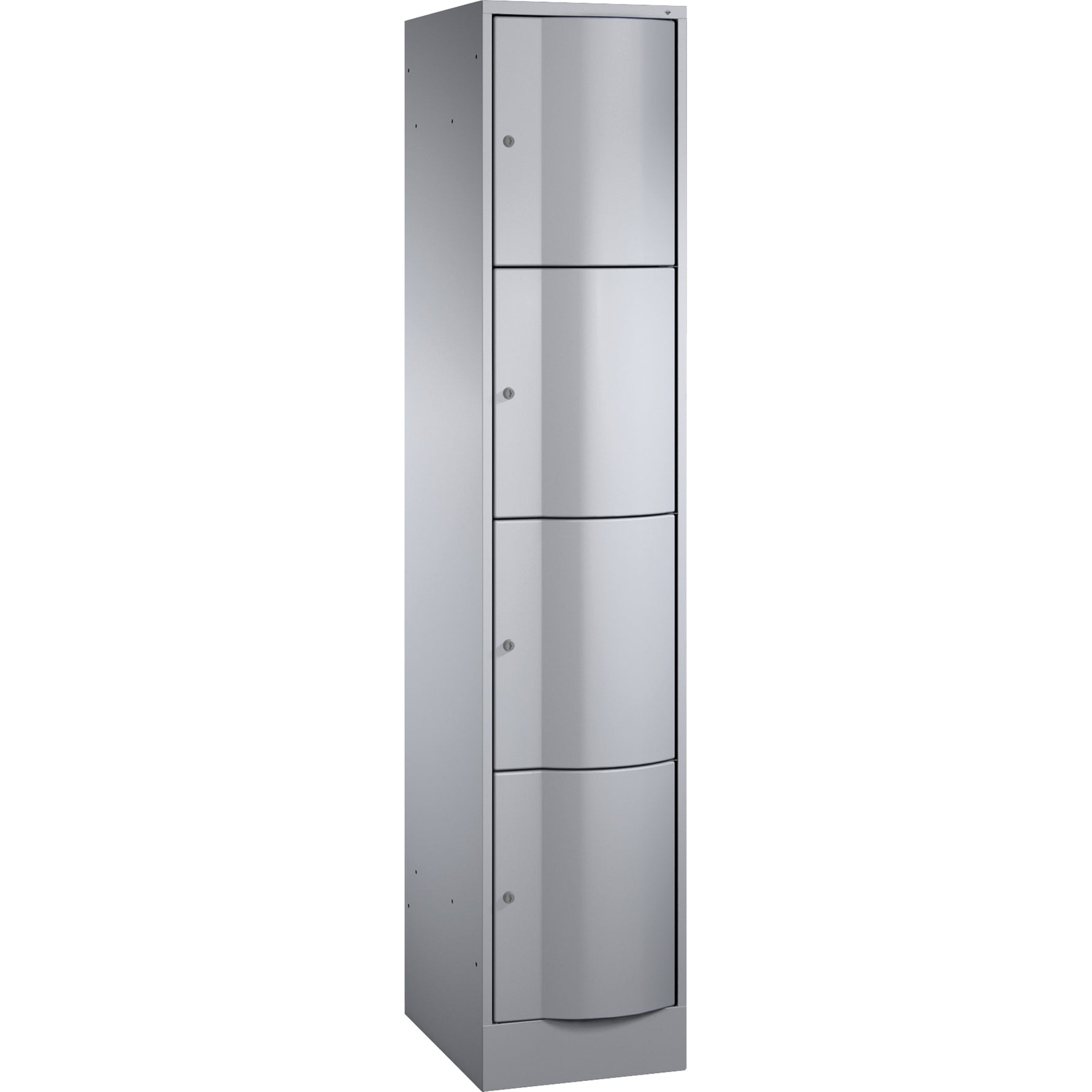C+P Schließfachschrank Resisto 396 x 1.950 x 540 mm (B x H x T) 4 Fächer weißaluminium