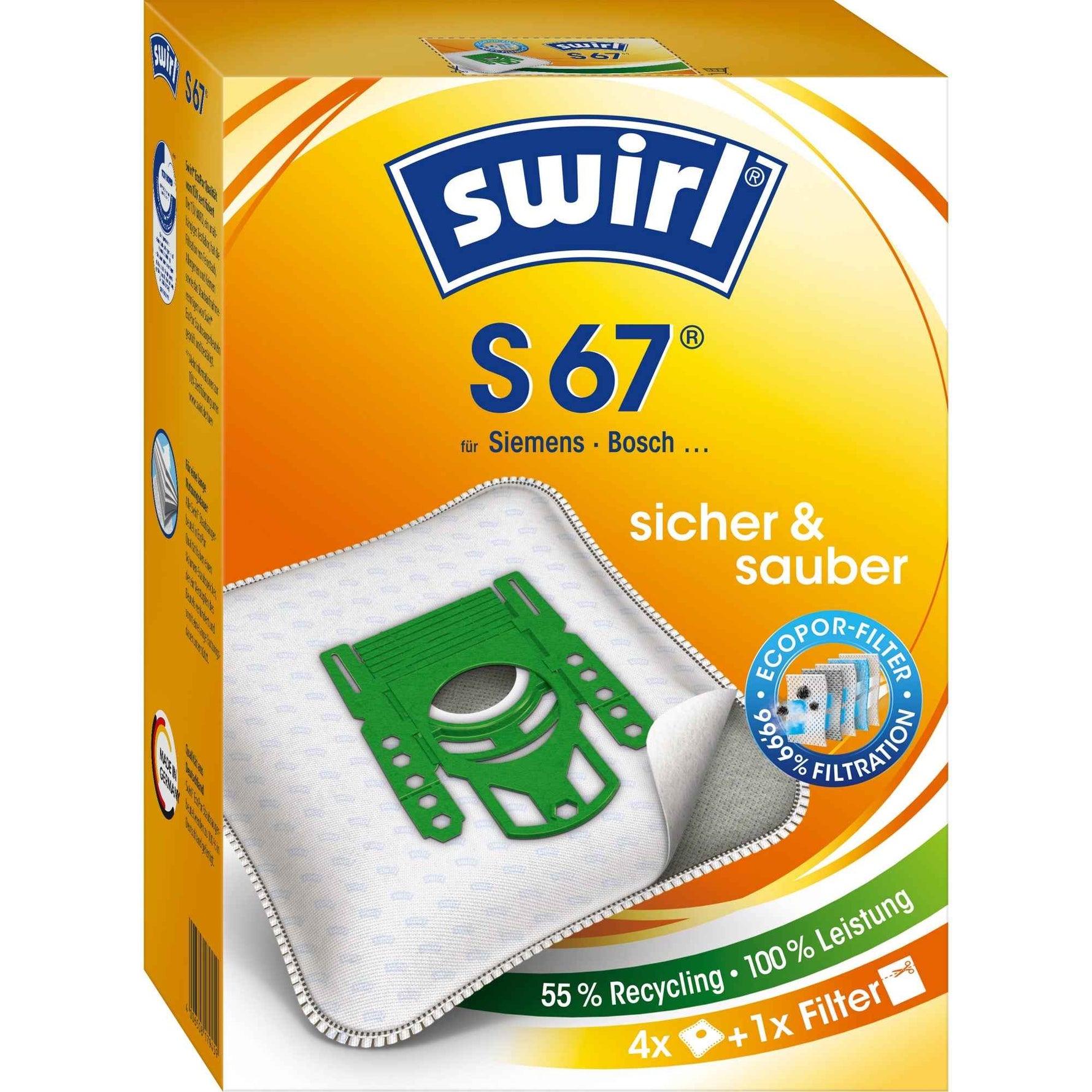 Swirl Staubsaugerbeutel S 67