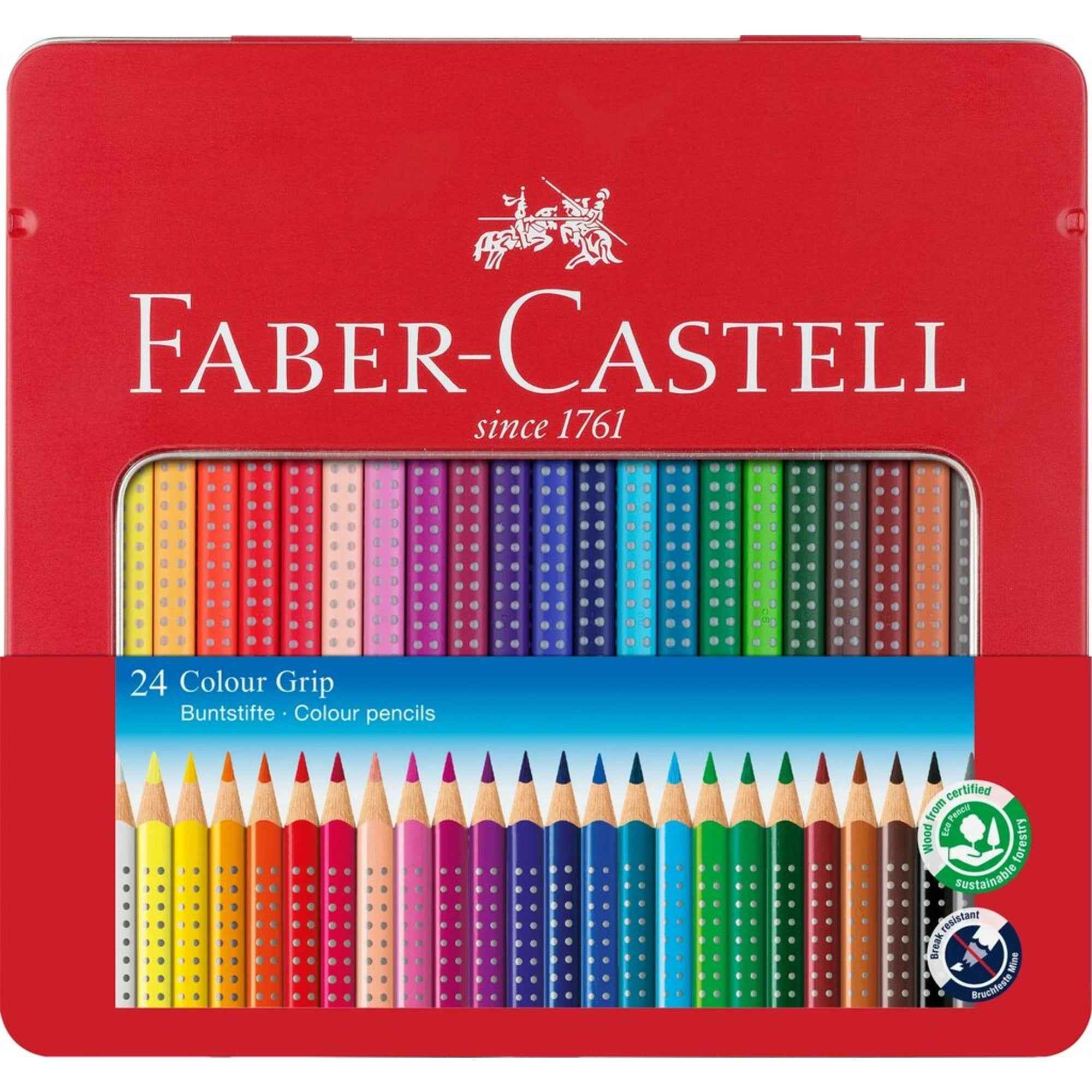 Faber-Castell Buntstift Colour GRIP Metalletui 24 St./Pack.