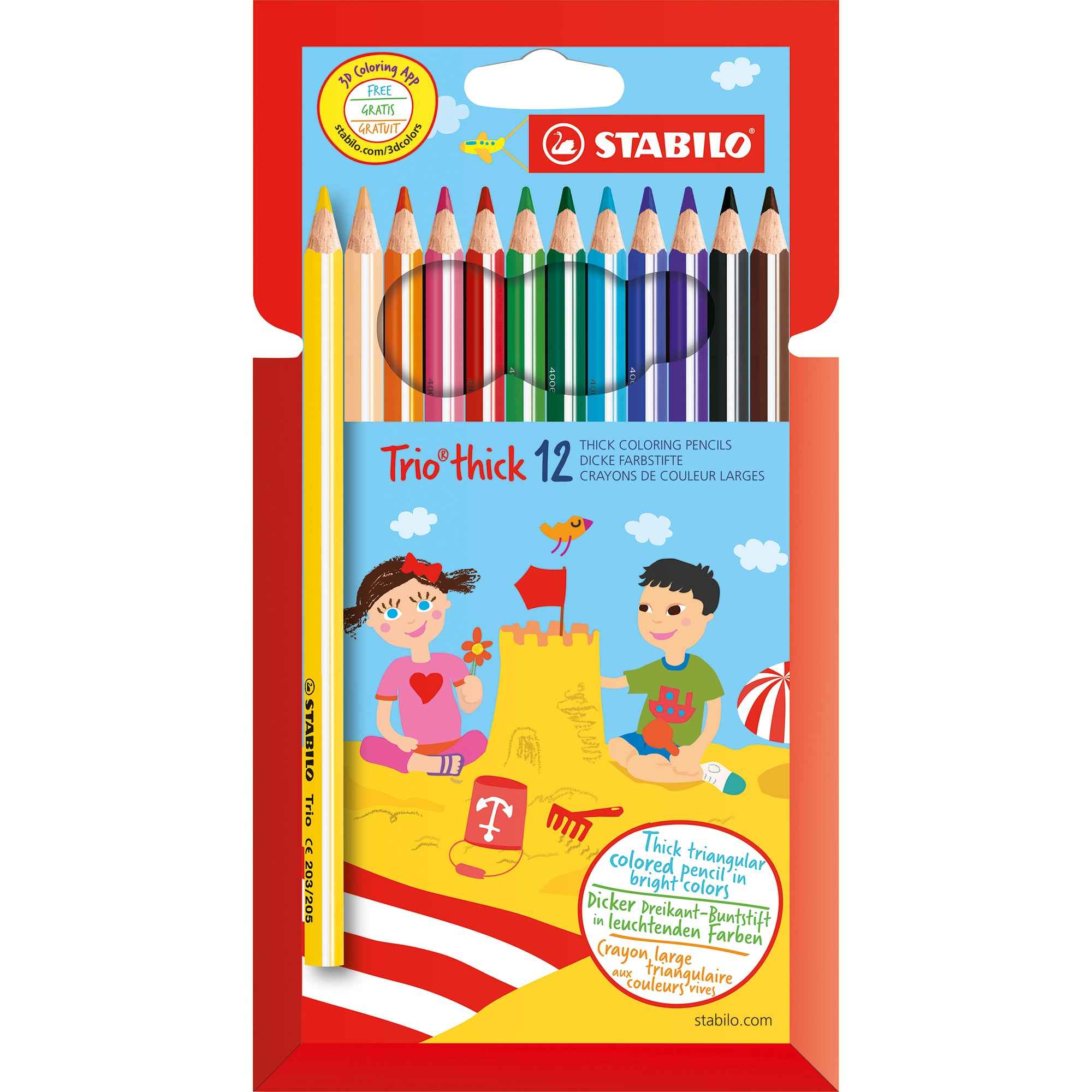 STABILO® Buntstift Trio® dick 12 St./Pack.
